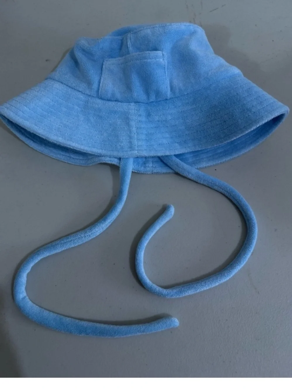 Lack Of Color Kids Pale Blue Terry Bucket Hat with Strap